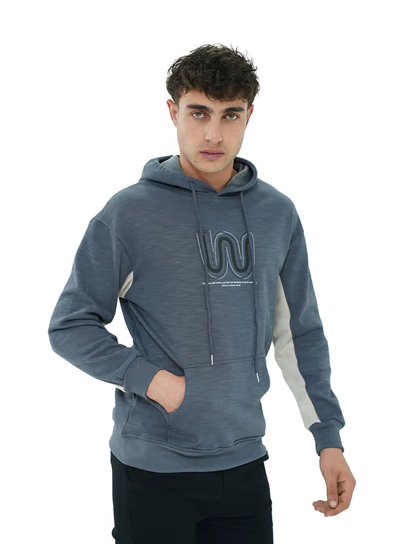 Sweat à capuche imprimé devant